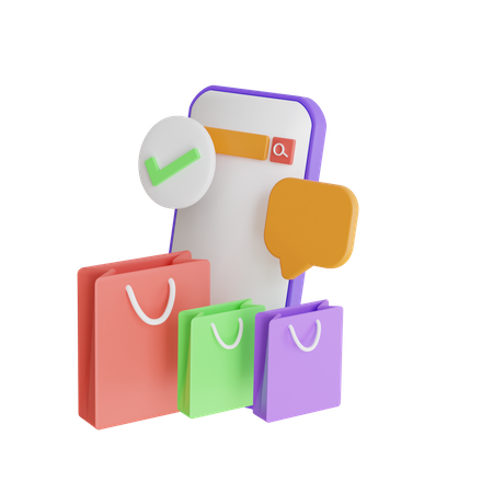 Online Shopping  3D Icon