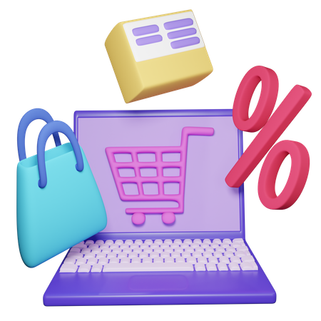 Online Shopping  3D Icon