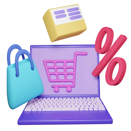 Online Shopping  3D Icon