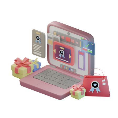 Online Shopping  3D Icon