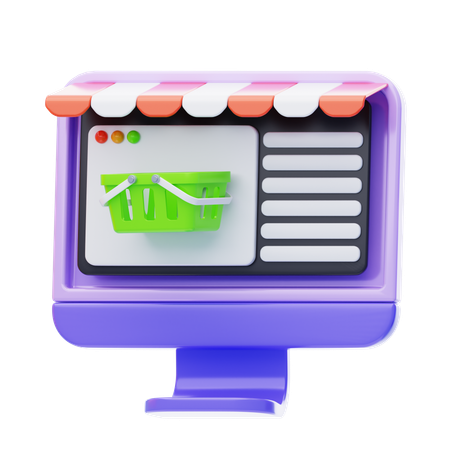 Online Shopping  3D Icon