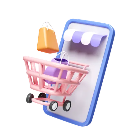 Online Shopping  3D Icon