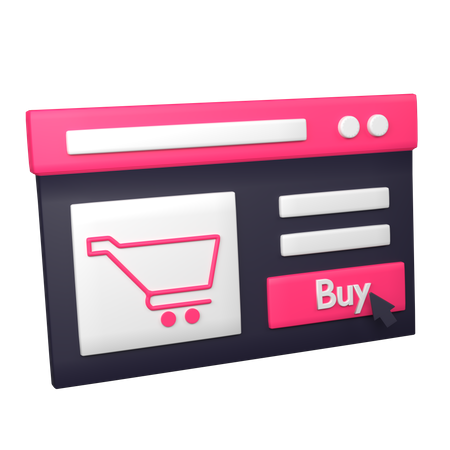 Online Shopping  3D Icon