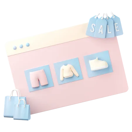 Online Shopping  3D Icon