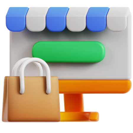 Online Shopping  3D Icon