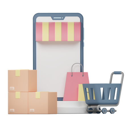 Online Shopping  3D Icon
