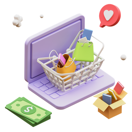 Online Shopping  3D Icon