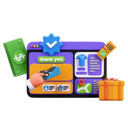 Online Shopping  3D Icon