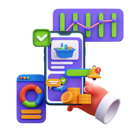 Online Shopping  3D Icon