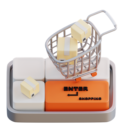 Online Shopping  3D Icon