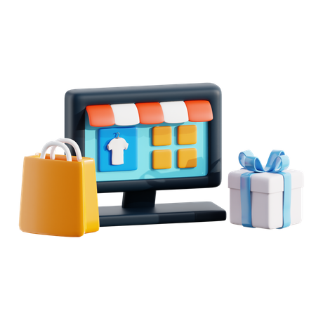 Online Shopping  3D Icon