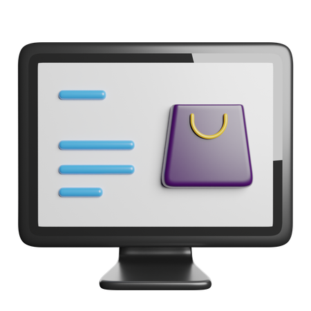 Online Shopping  3D Icon