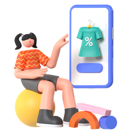 Online Shopping  3D Illustration