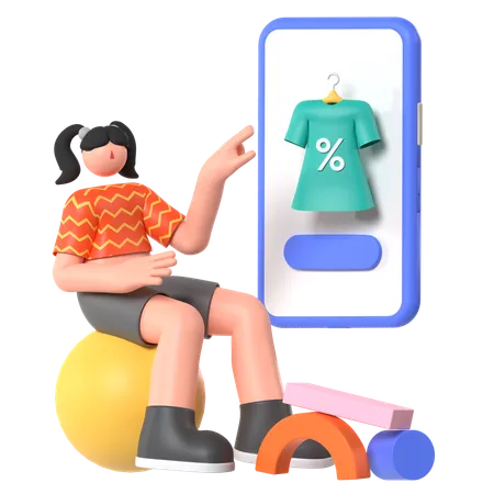 Online Shopping  3D Illustration