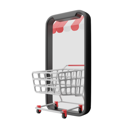 Online shopping 3D Illustration
