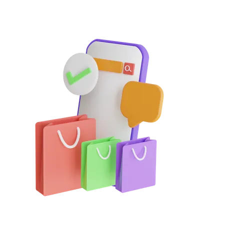 Online Shopping 3D Icon