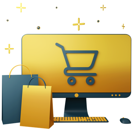 Online Einkaufen  3D Icon