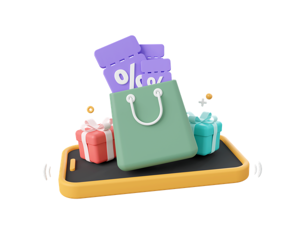 Online Shopping  3D Icon