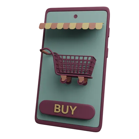 3 D Online Shopping Illustration 3D Icon
