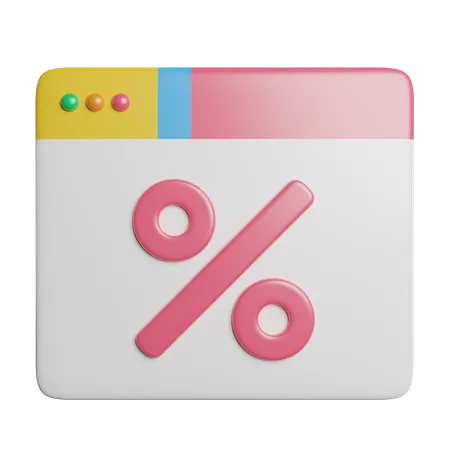 Online Shopping Discount 3D Icon