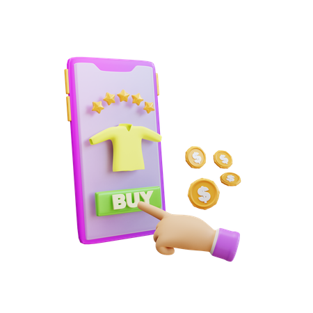 Online Shopping App  3D Icon