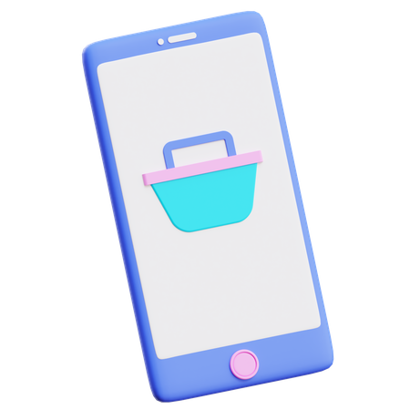 Online Shopping App  3D Illustration