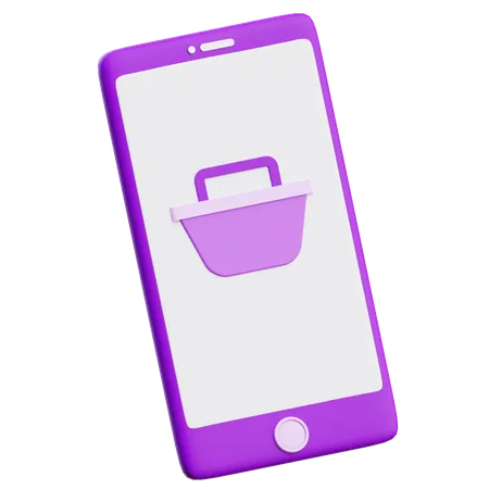 Online Shopping App  3D Illustration