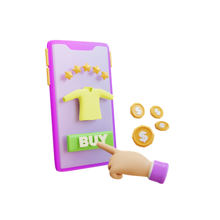 Online Shopping App 3D Icon
