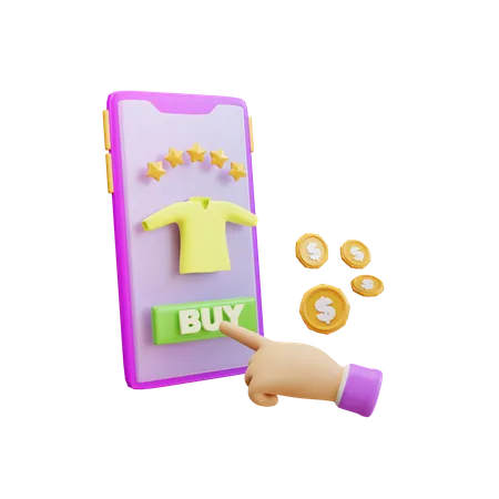 3 D Hand Gesture With Buy Product Illustration 3D Icon