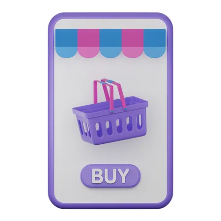 Mobile Shopping Application 3 D 3D Icon