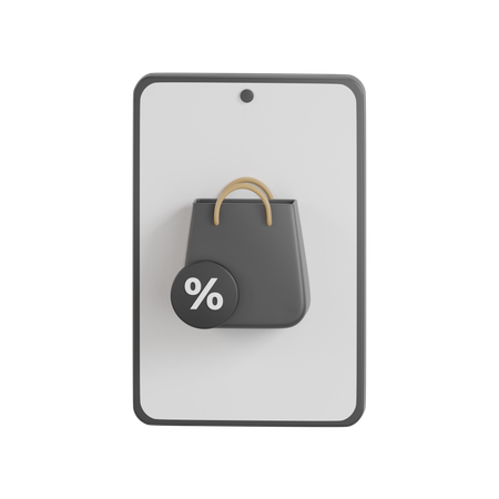 Online Shopping Bag 3D Icon