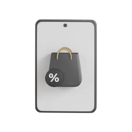 Online Shopping Bag  3D Icon