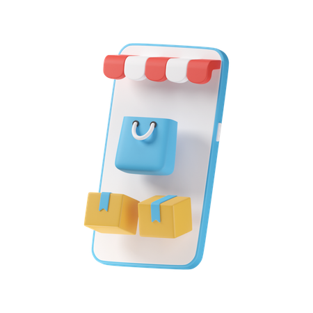 Online Shopping Delivery  3D Icon