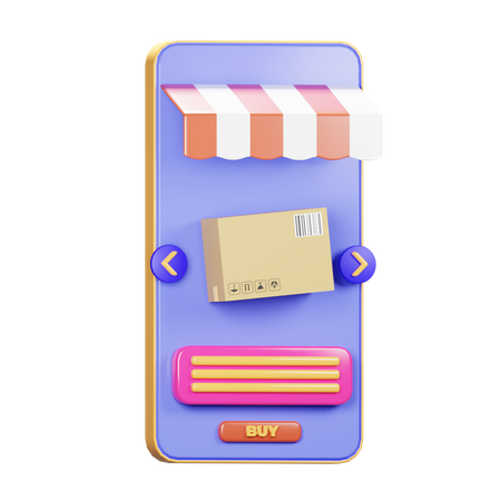 Online Shopping Delivery  3D Icon