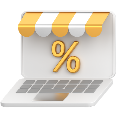 Online Shopping Discount  3D Icon