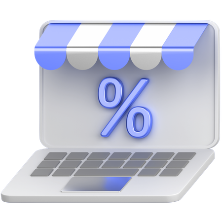 Online Shopping Discount  3D Icon