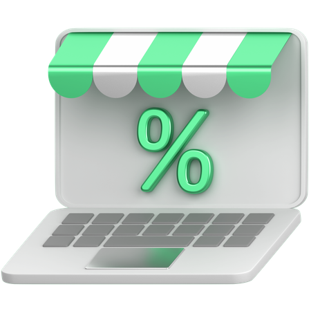 Online Shopping Discount  3D Icon