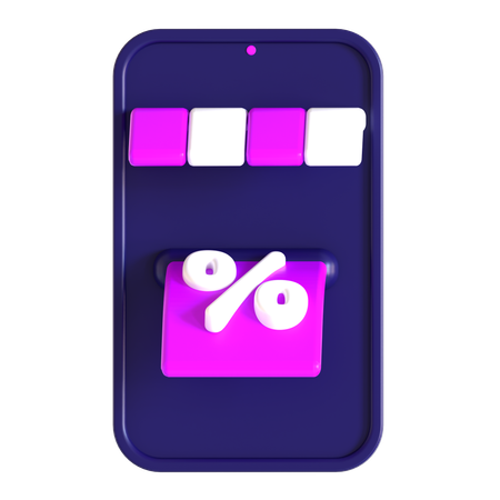 Online Shopping Discount  3D Icon