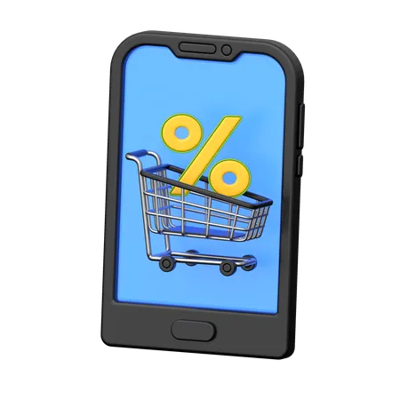 Online Shopping Discount  3D Icon