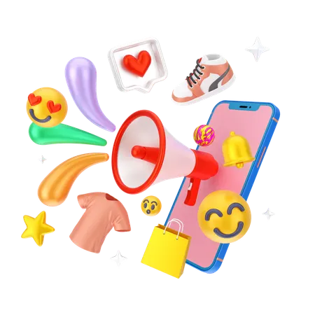 Online Shopping Discount  3D Icon