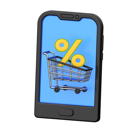 Online Shopping Discount  3D Icon