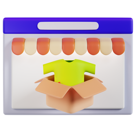 Online Shopping Ecommerce  3D Icon