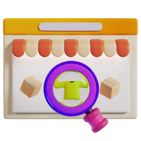 Online Shopping Ecommerce  3D Icon