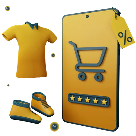 Online Shopping Feedback  3D Icon