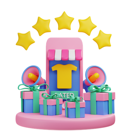 Online shopping marketing  3D Icon