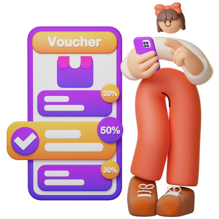 Online Shopping Merchant Promo  3D Icon