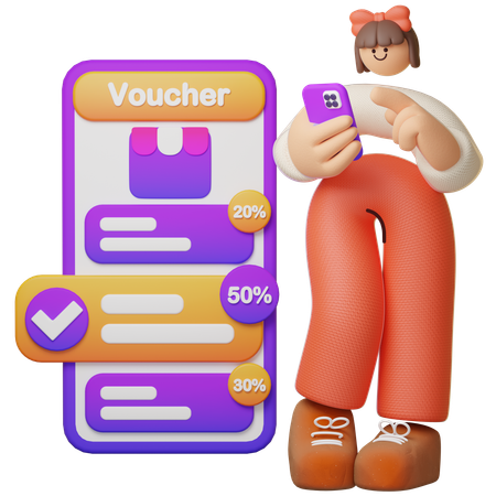 Online Shopping Merchant Promo  3D Illustration
