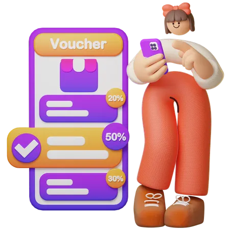 Online Shopping Merchant Promo  3D Illustration