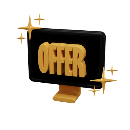 Online Shopping Offer  3D Icon