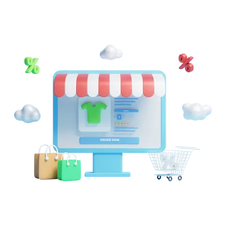 Online Shopping Offer  3D Icon